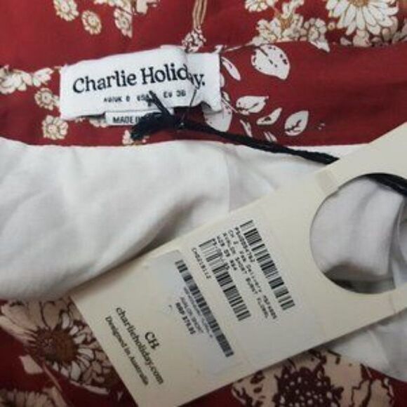 CHARLIE holiday avalon shorts burnt floral 4 NEW - Picture 5 of 7